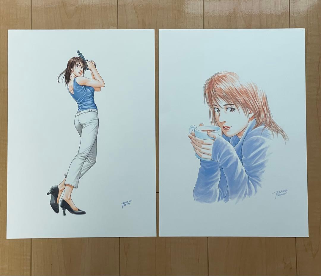 「エンジェル・ハート」累計1000万部突破記念　複製原画１８枚セット　北条司