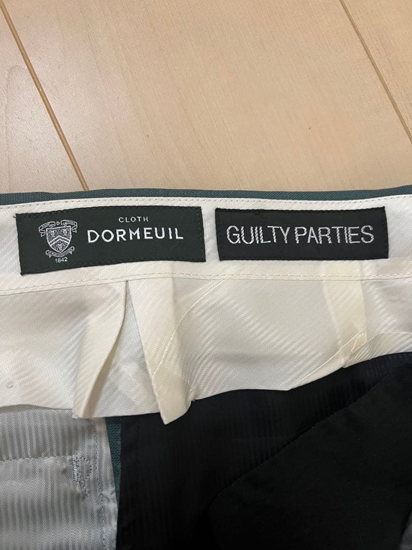 WACKO MARIADORMEUIL ストライプ スラックス ダークグリーン