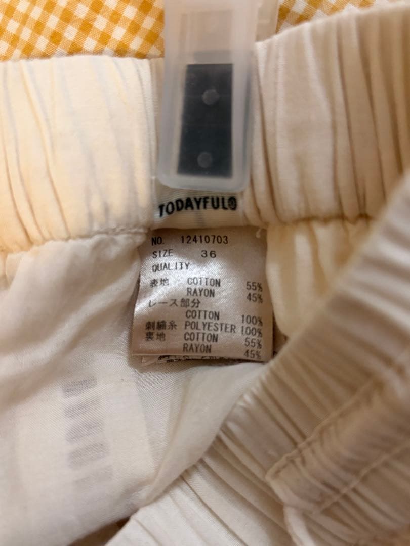 TODAYFUL パンツ　刺繍