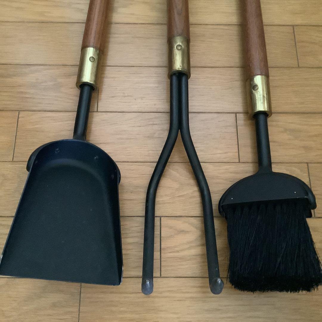 【専用】暖炉　薪ストーブ　ファイヤーツールセット スタンド付き　掃除道具