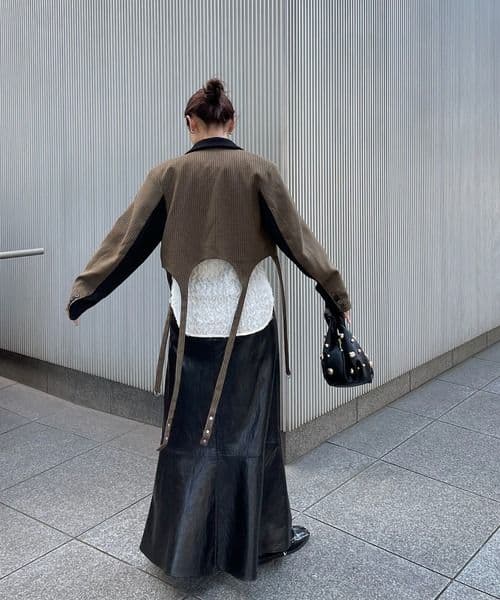 BONBOM×Ameri HOUNDSTOOTH GARTER JACKET