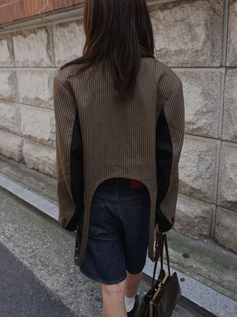BONBOM×Ameri HOUNDSTOOTH GARTER JACKET