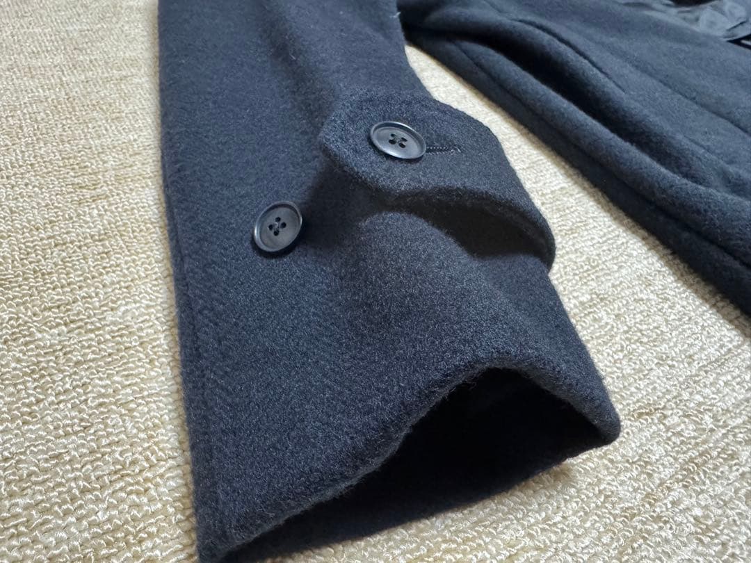 SHIPS Super 140's MELTON CAR COAT Lネイビー