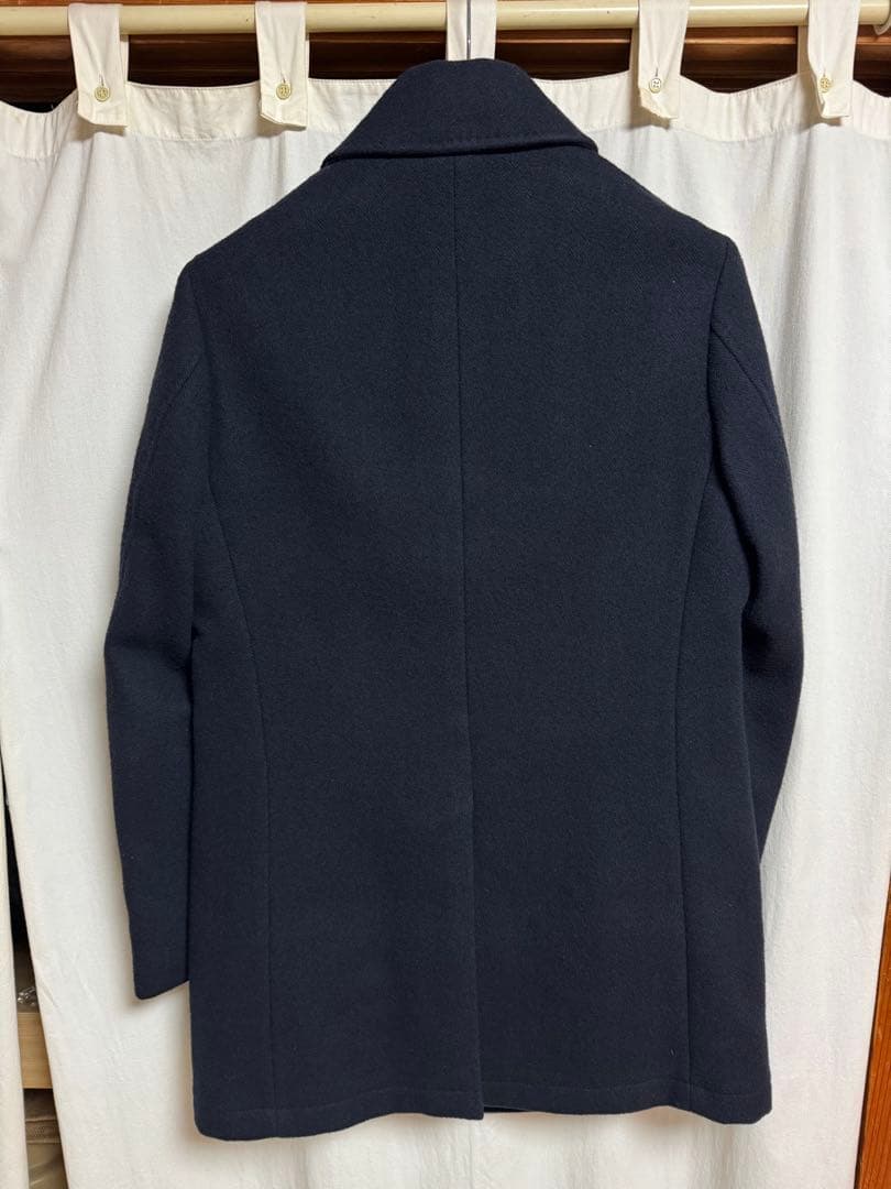 SHIPS Super 140's MELTON CAR COAT Lネイビー