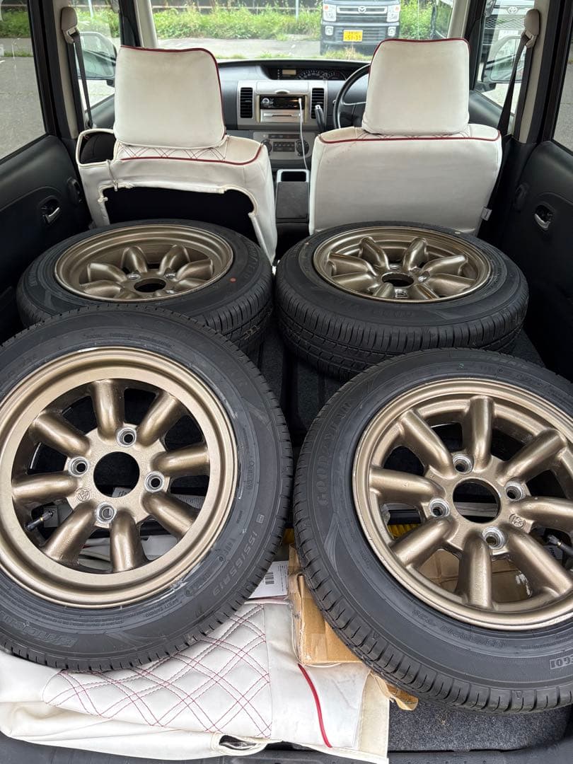 当時物 ワタナベ 4本 新品タイヤ付き