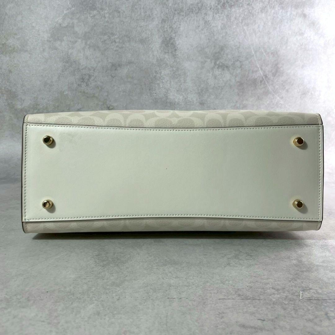 未使用 コーチ テイタム 2way トートバッグ ビジネス A4可 レザー 白