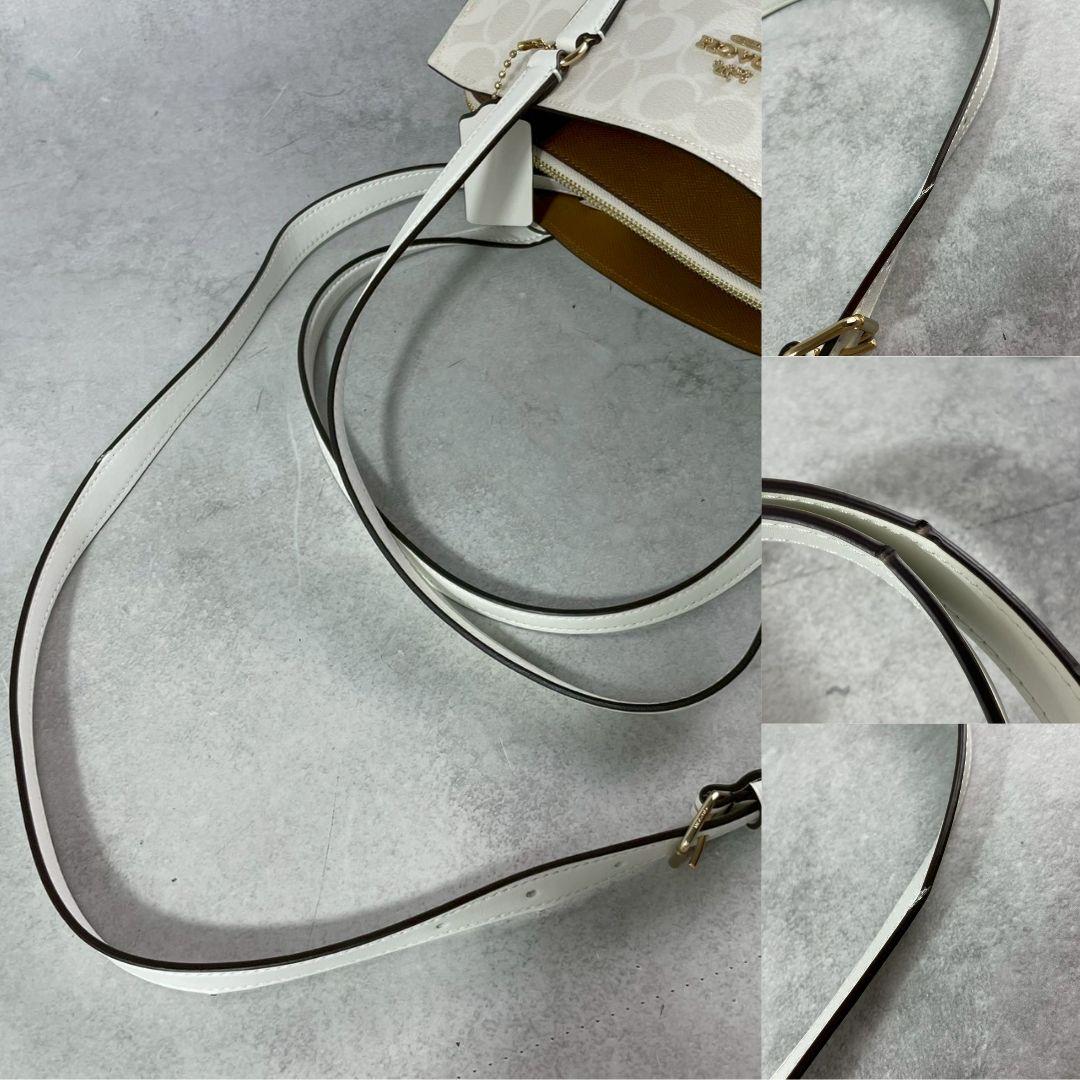 未使用 コーチ テイタム 2way トートバッグ ビジネス A4可 レザー 白