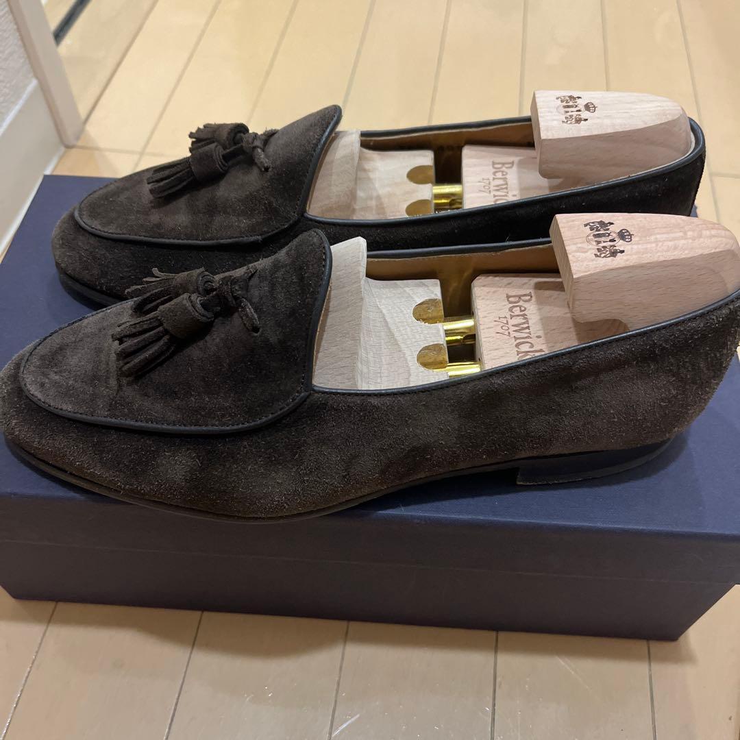 Berwick タッセルローファー ダークブラウン 41 シューツリー付