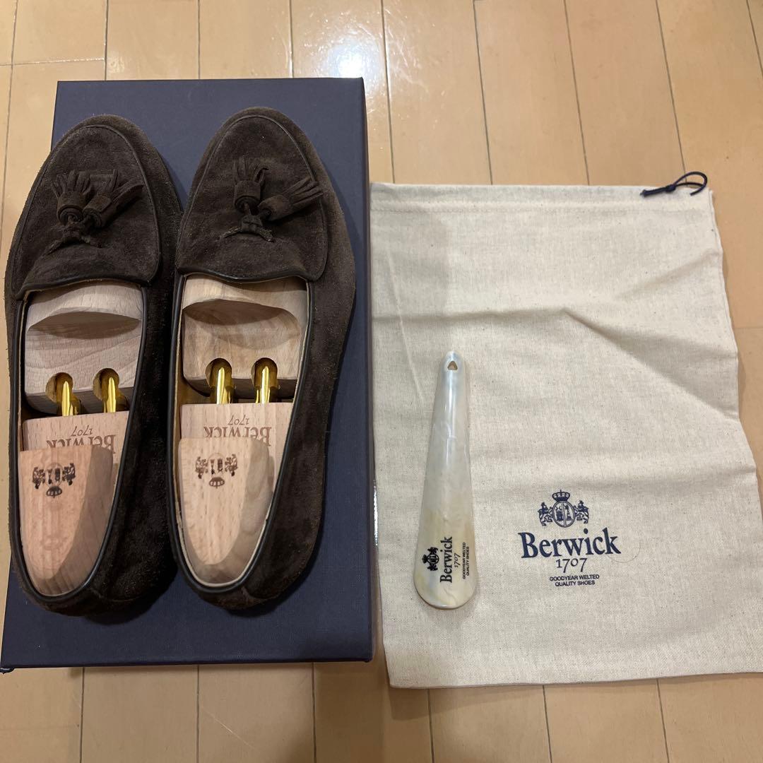 Berwick タッセルローファー ダークブラウン 41 シューツリー付
