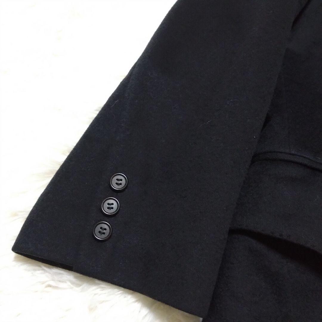 美品 カシミア100% ロロピアーナ生地 ダブルチェスターコート マキシ 黒 M
