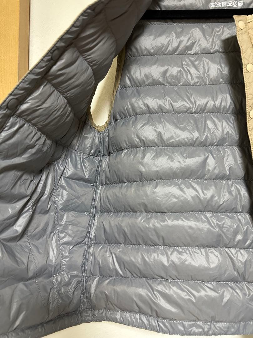 DANTON ベージュ キルティングダウンベスト 34