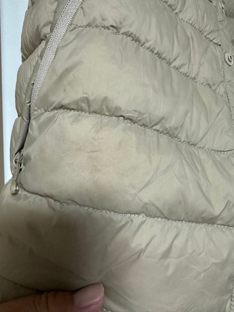 DANTON ベージュ キルティングダウンベスト 34