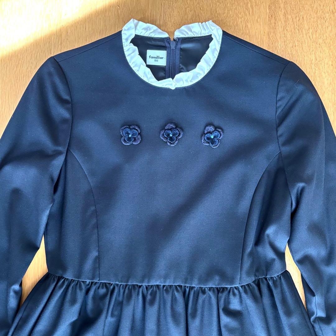 ファミリア　ワンピース　　組曲　ニットジャケット　フォーマル2点セット