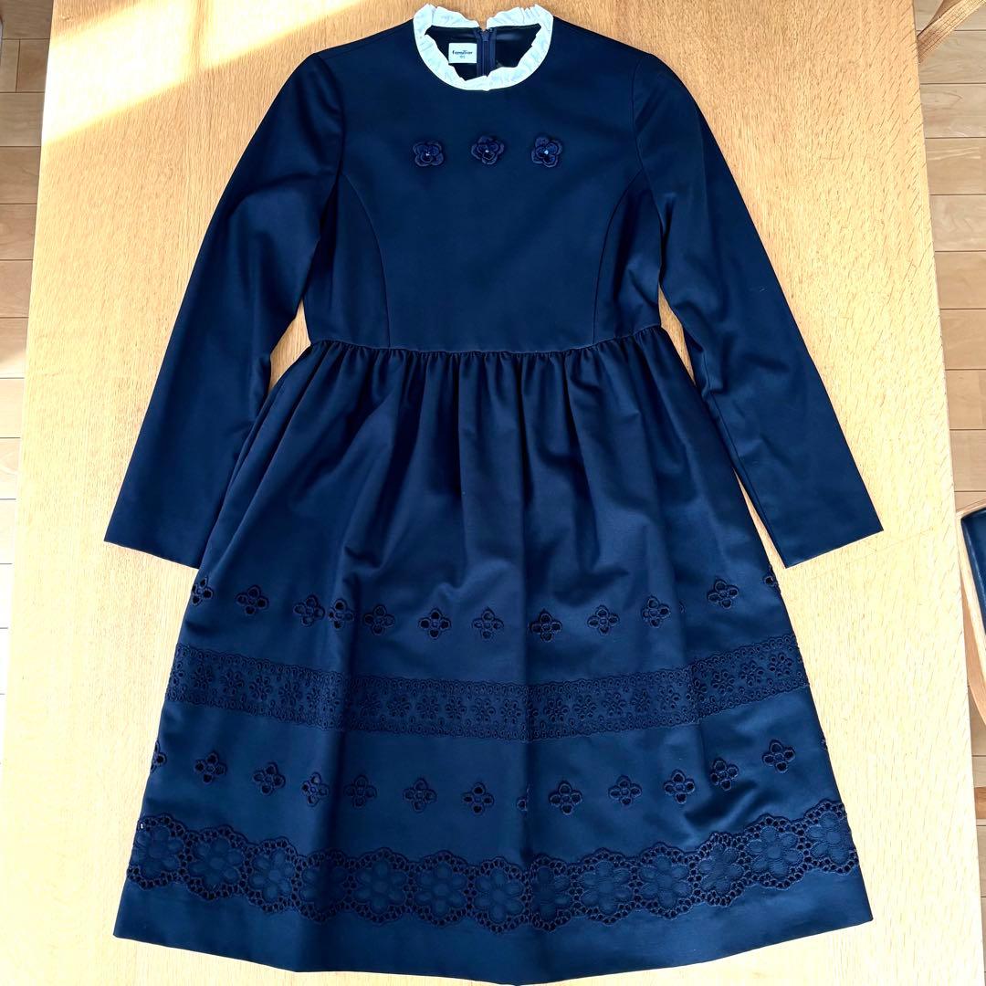 ファミリア　ワンピース　　組曲　ニットジャケット　フォーマル2点セット