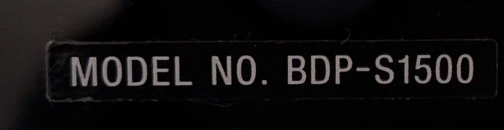 プレーヤー SONY BDP-S1500