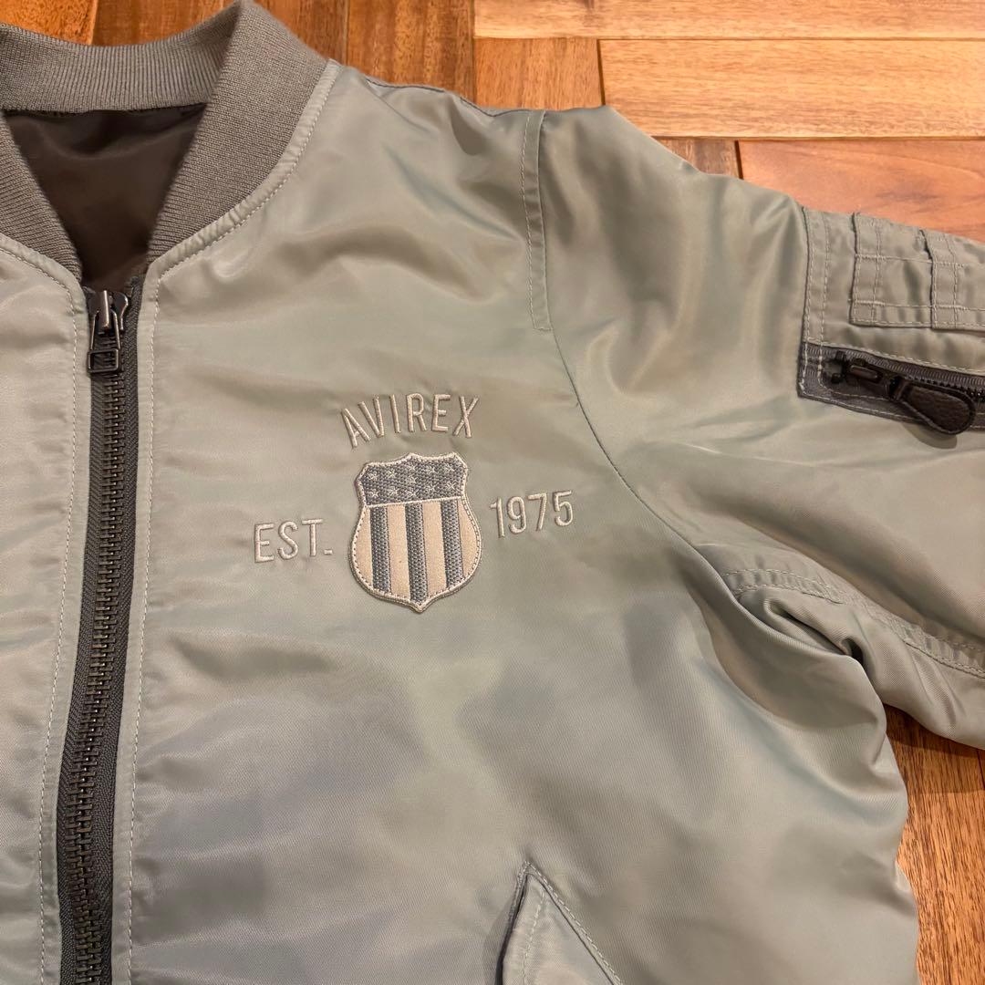 AVIREX シグネチャーロゴ　MA-1 グリーン Mサイズ alpha