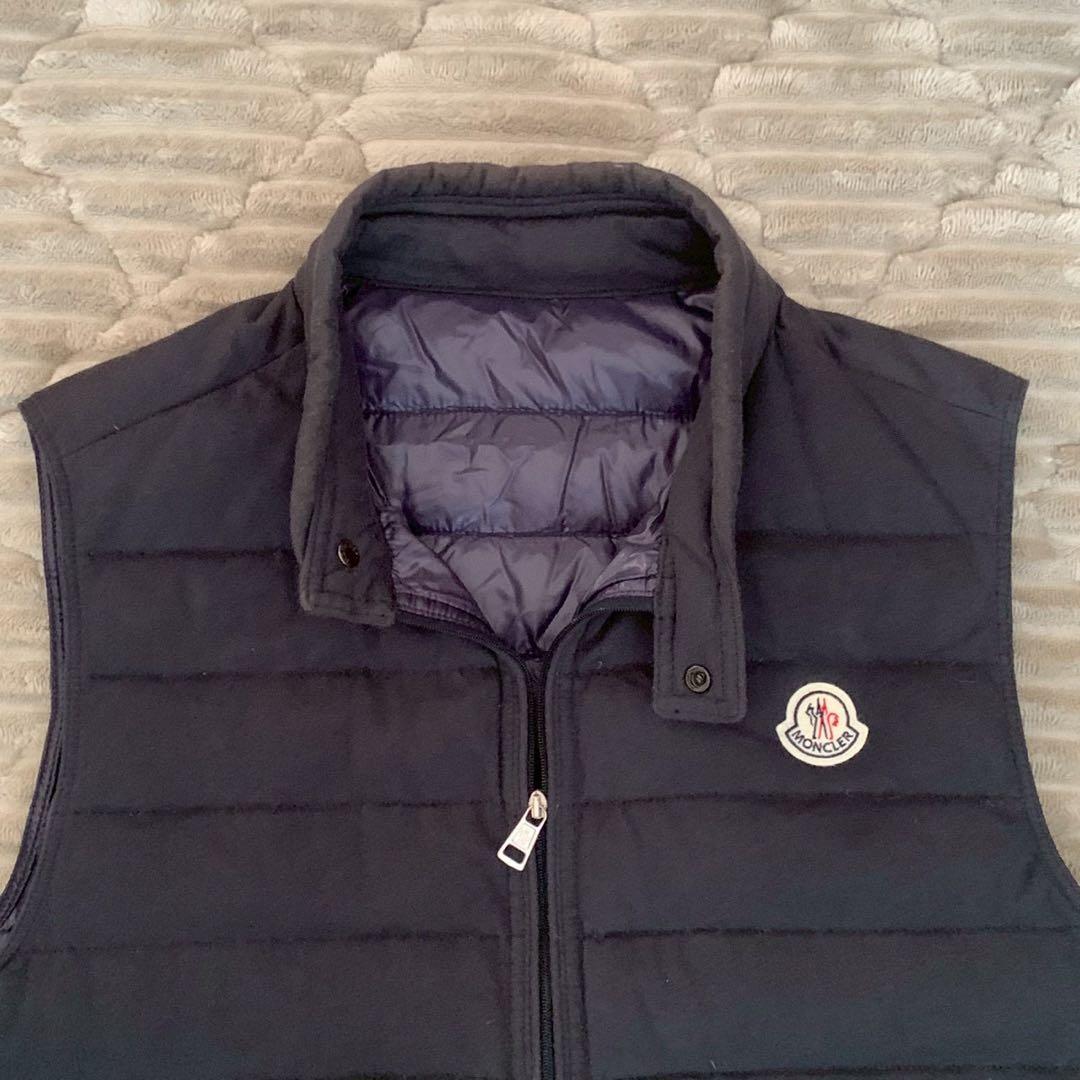 極美品 モンクレール ダウンベスト ジェラルド キルティング ロゴワッペン