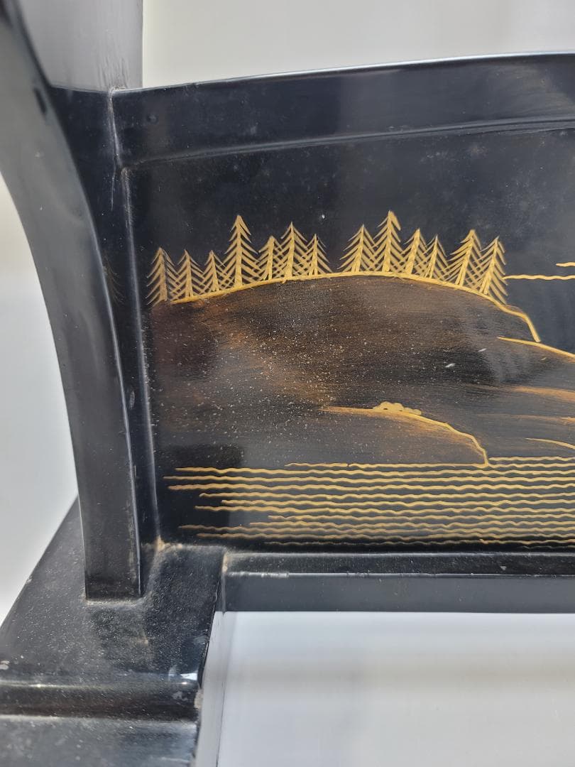 武具甲冑 山水図 刀掛 骨董品