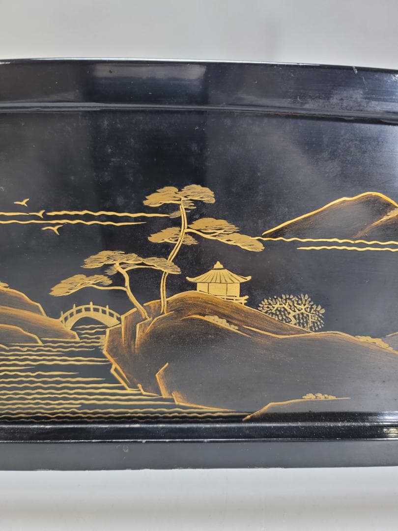 武具甲冑 山水図 刀掛 骨董品