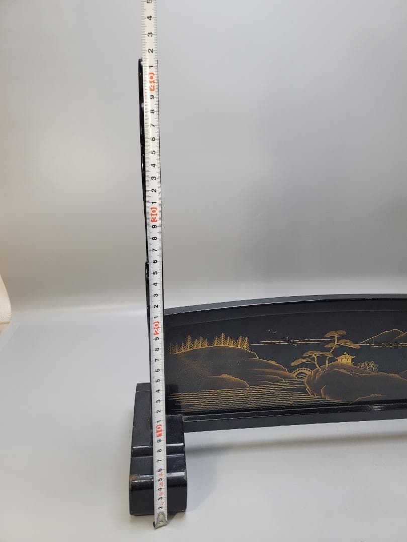 武具甲冑 山水図 刀掛 骨董品