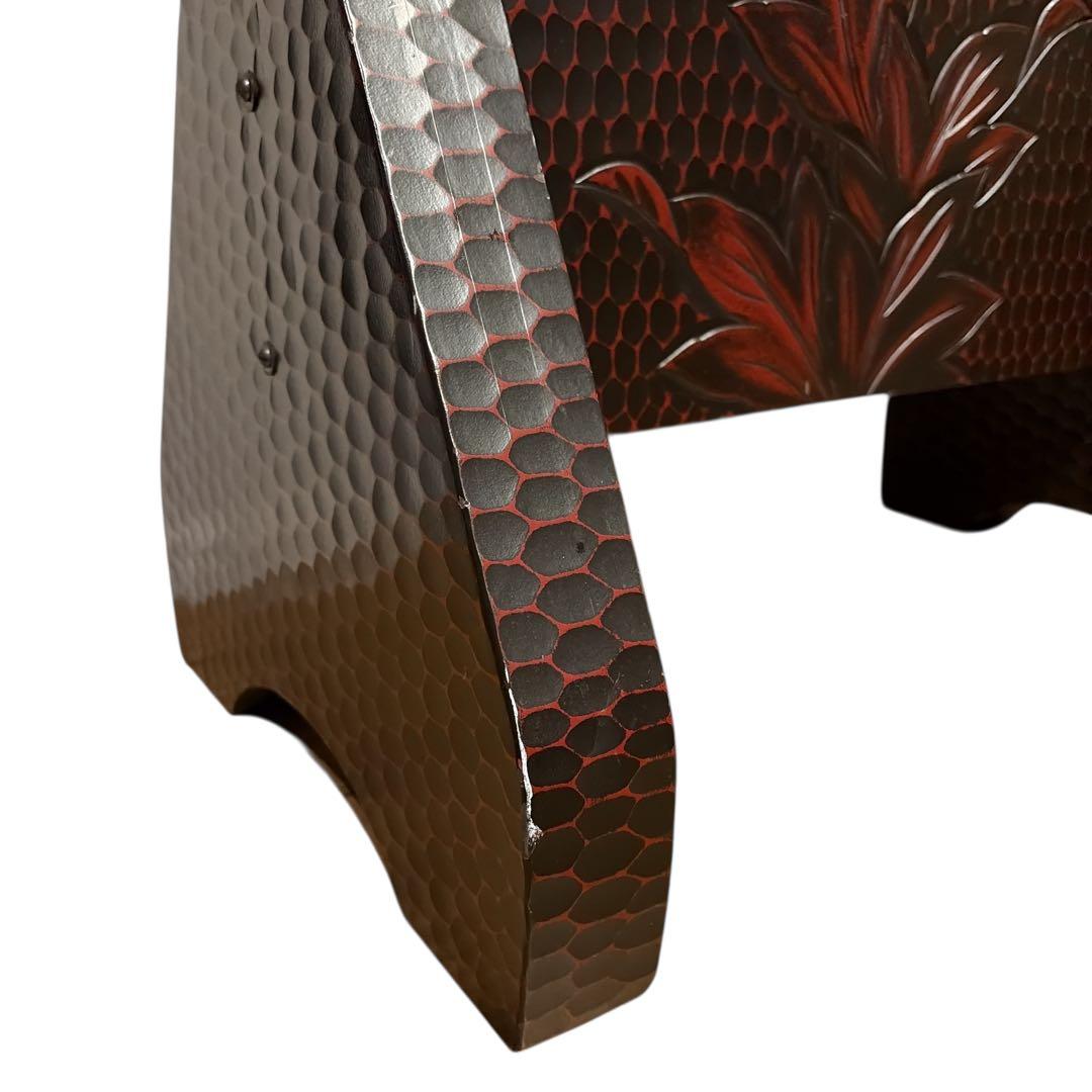 鎌倉彫 三面鏡 姿見 鏡 鎌倉彫り スタンドミラー 和風