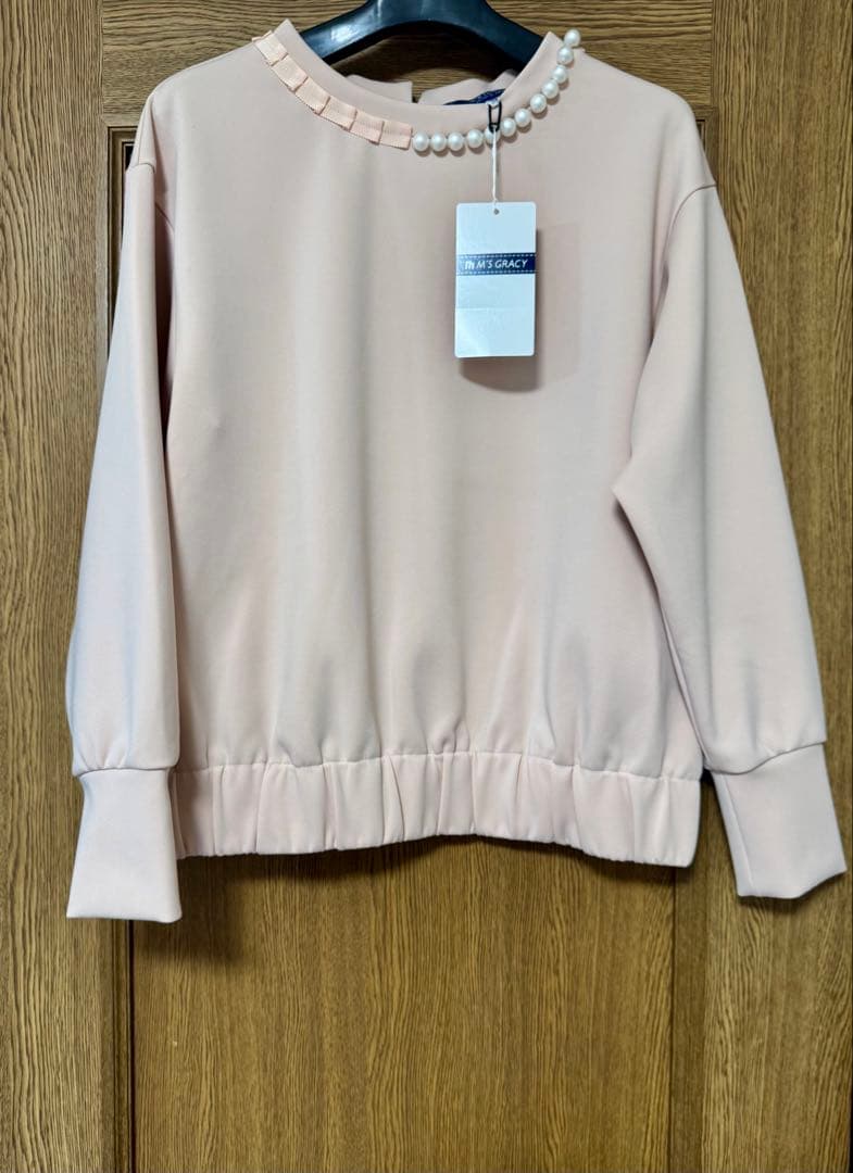 エムズグレイシー❤️リボン＆パール付き長袖カットソー