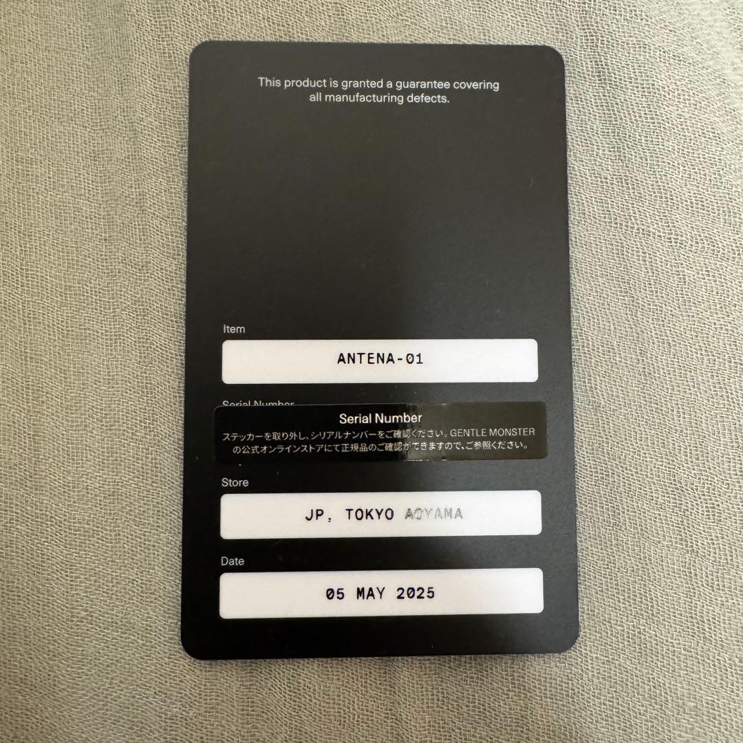 【完売品:青山店正規品】ジェントルモンスター　サングラス　ANTENA 01