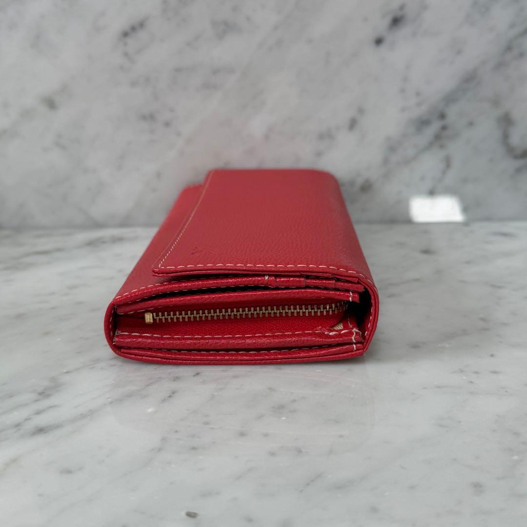 新品 未使用 kitamura キタムラ 長財布 本革 レザー レッド 赤