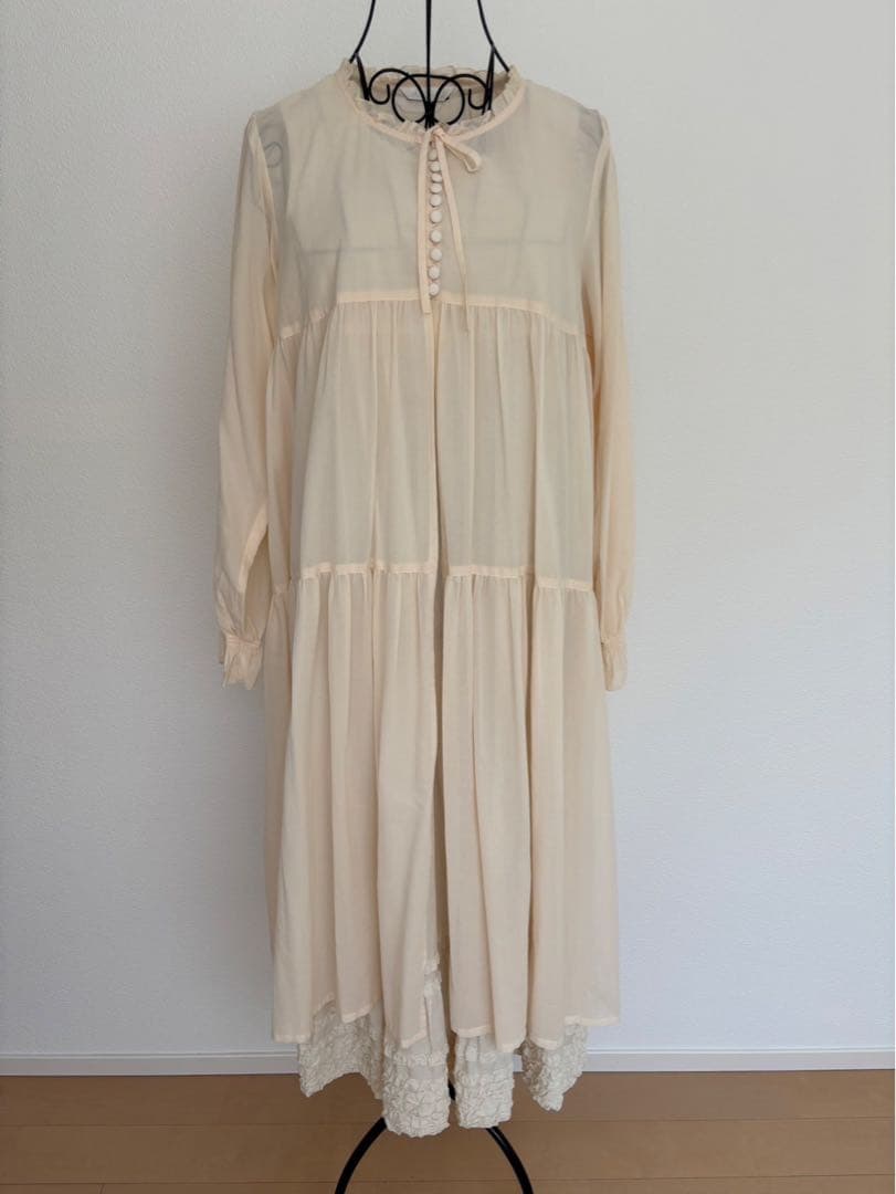 ピンクハウス シフォン＆ローンレイヤードワンピース