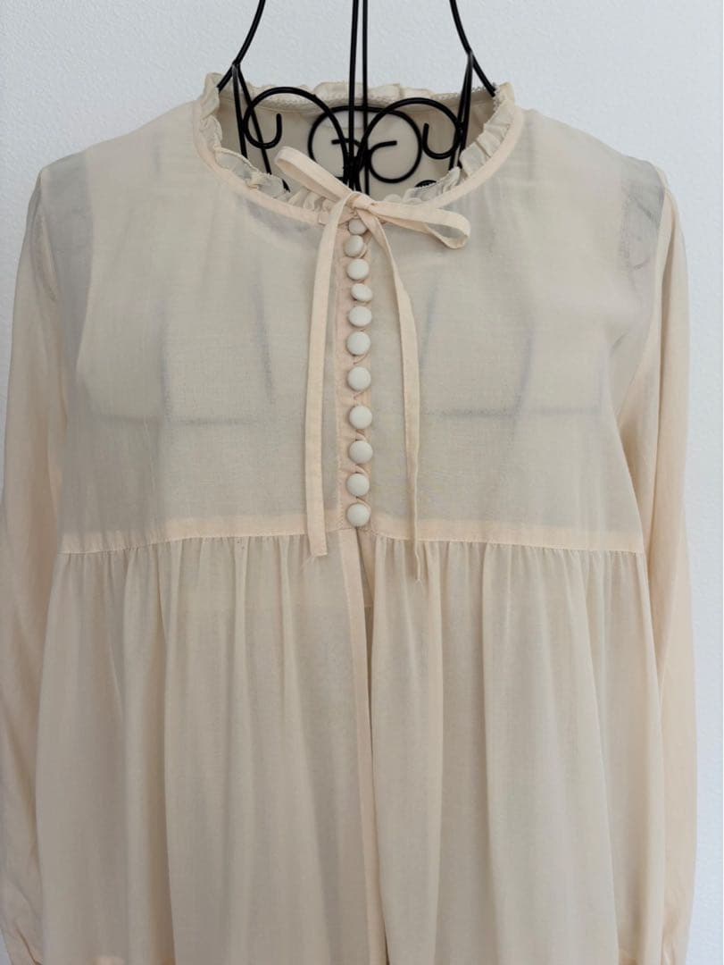 ピンクハウス シフォン＆ローンレイヤードワンピース