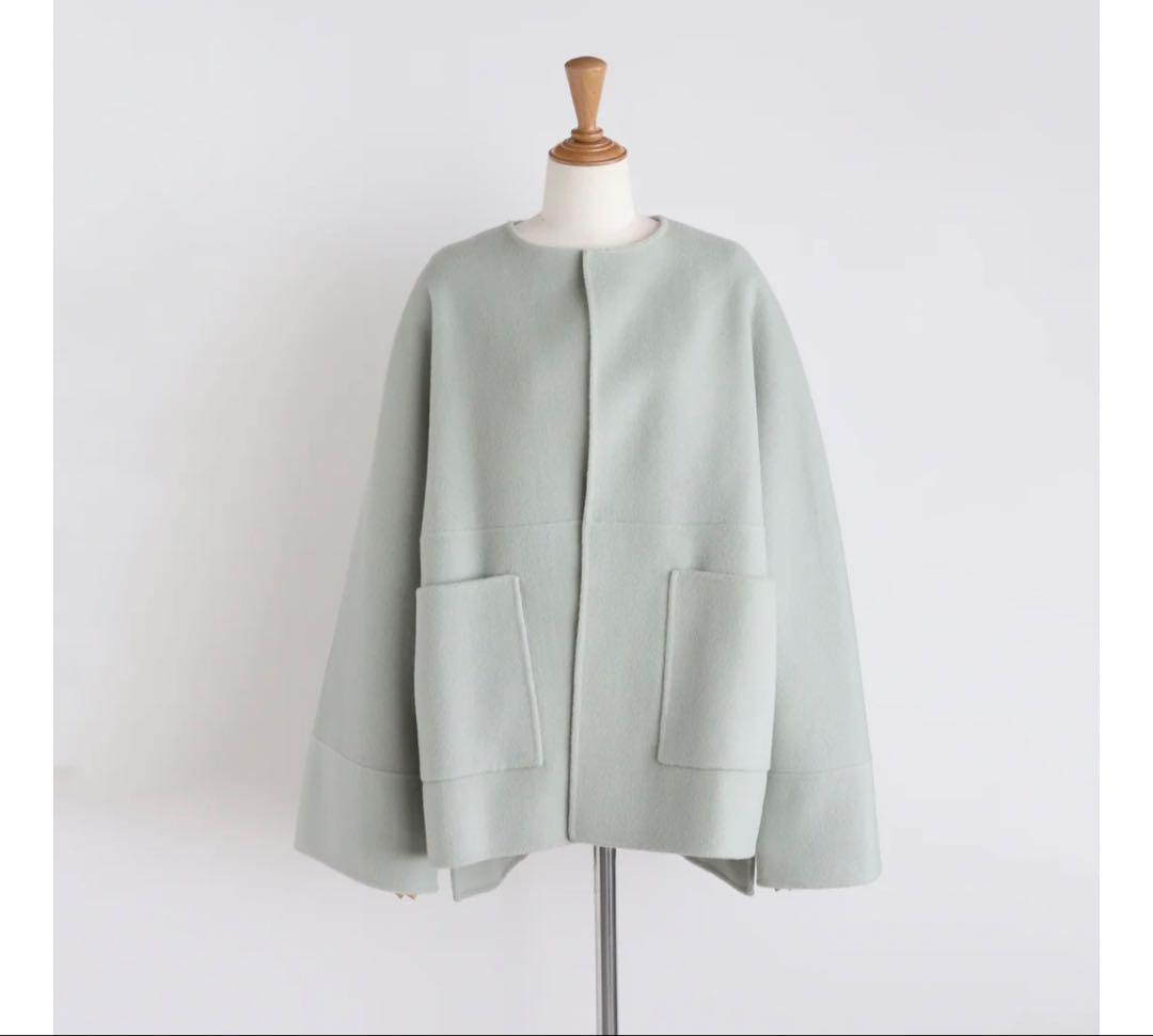 新品　girlish リバーウールコート　ミント