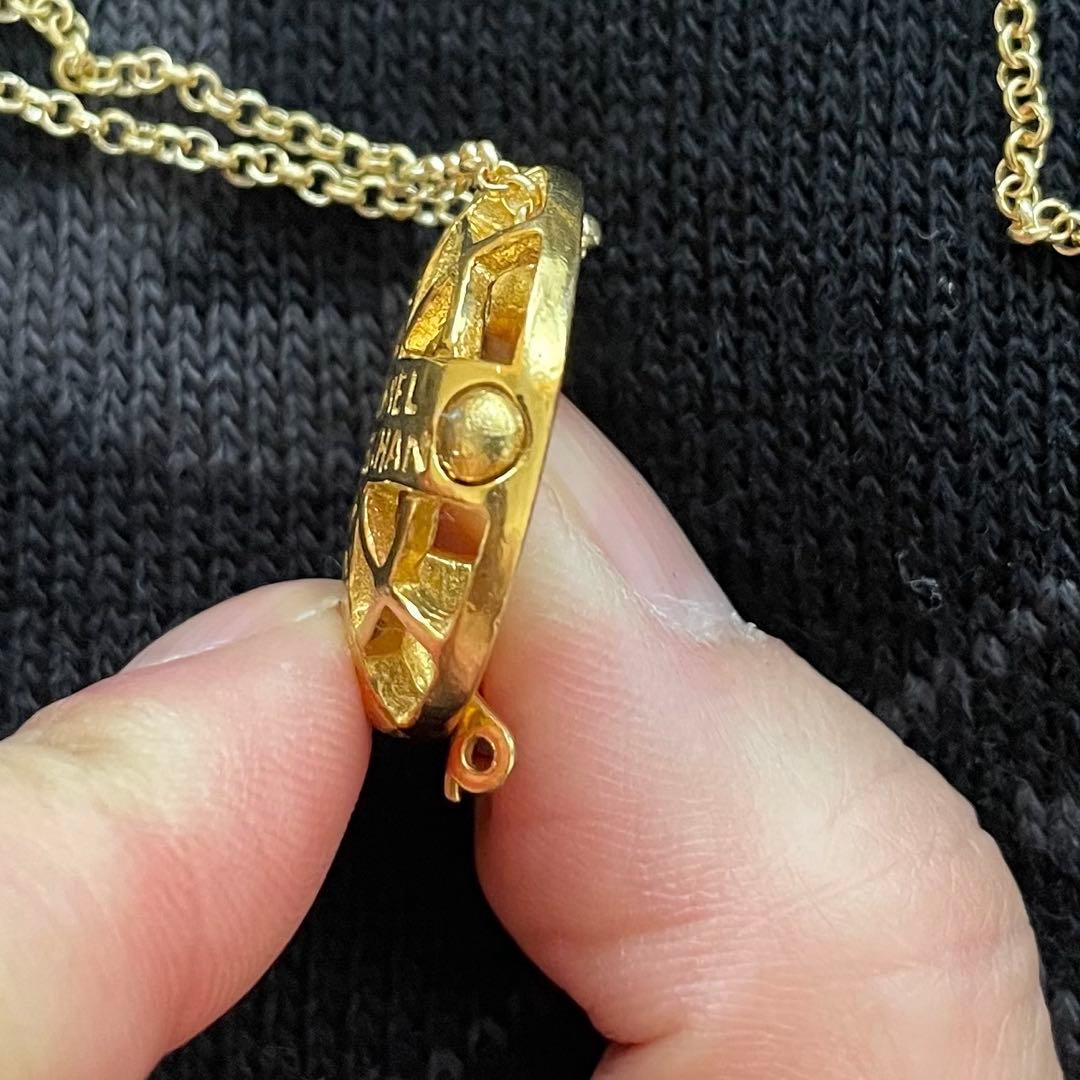 美品 CHANELネックレス ゴールド サークル チェーン社外品 リメイク