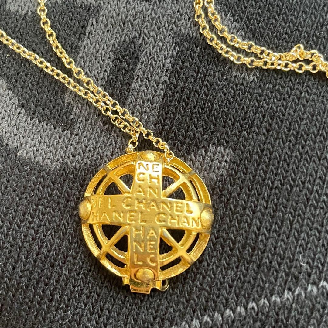 美品 CHANELネックレス ゴールド サークル チェーン社外品 リメイク