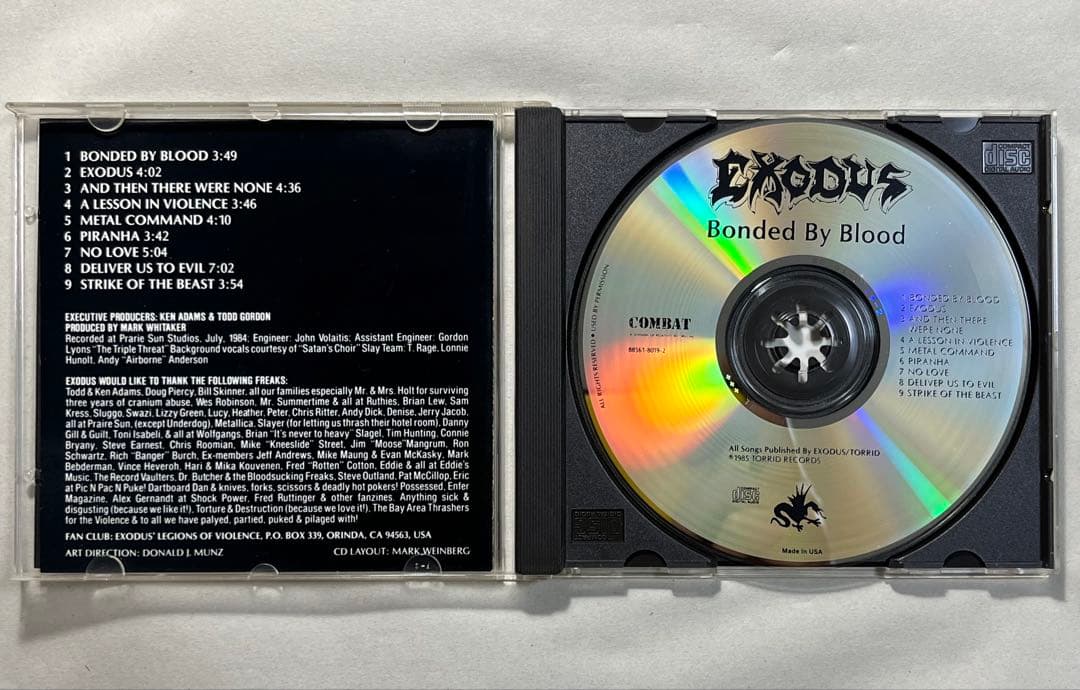 【希少CD】Exodus Bonded By Blood【1986】