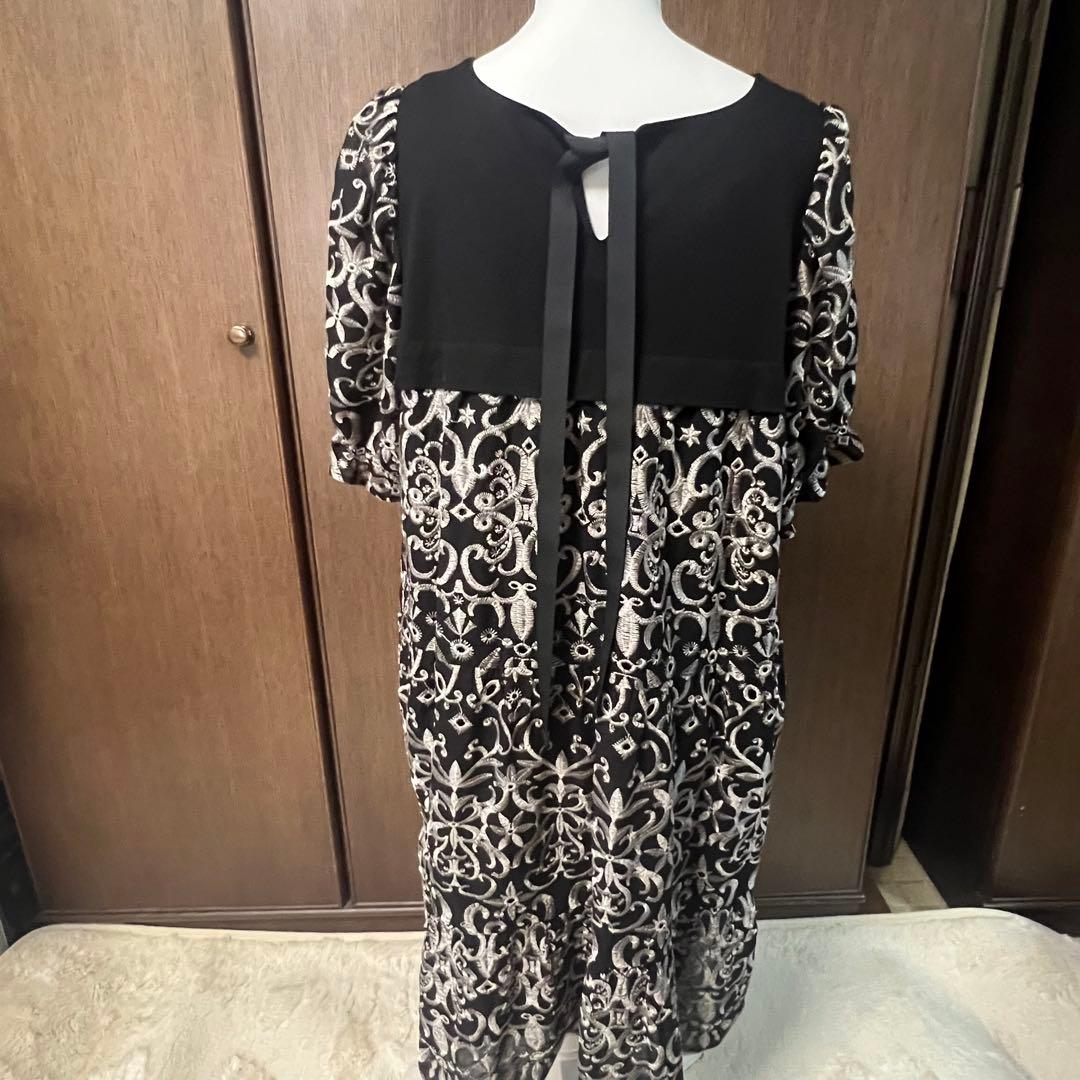 ローズティアラ　カットワーク刺繍　コンビ　チュニックサイズ46