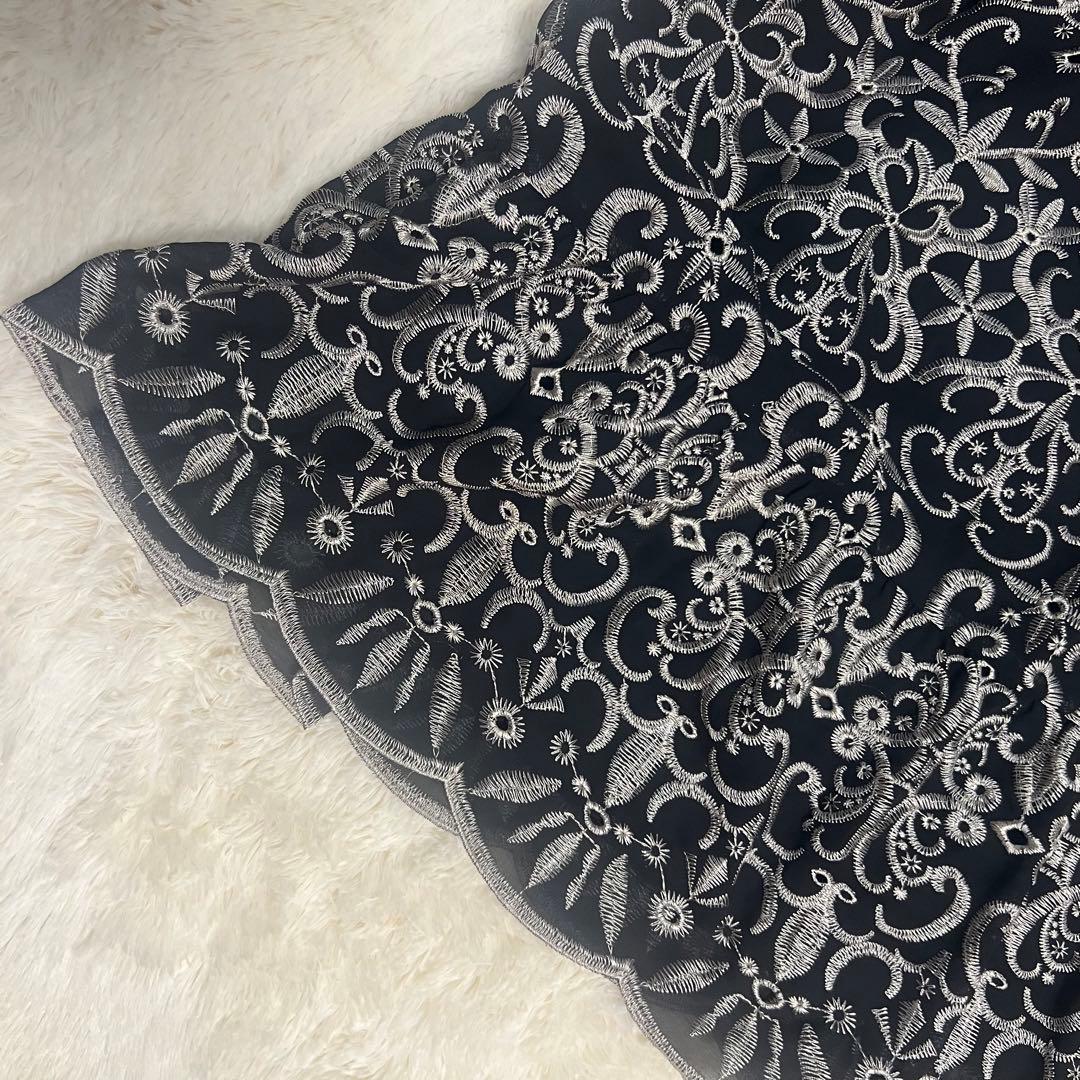 ローズティアラ　カットワーク刺繍　コンビ　チュニックサイズ46