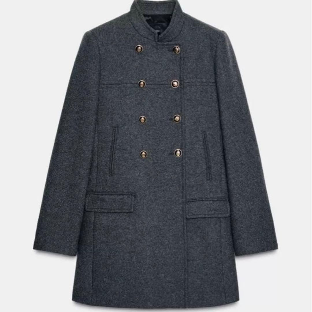 ZARA新品タグ付き　ウール ダブルブレストコート　XSサイズ