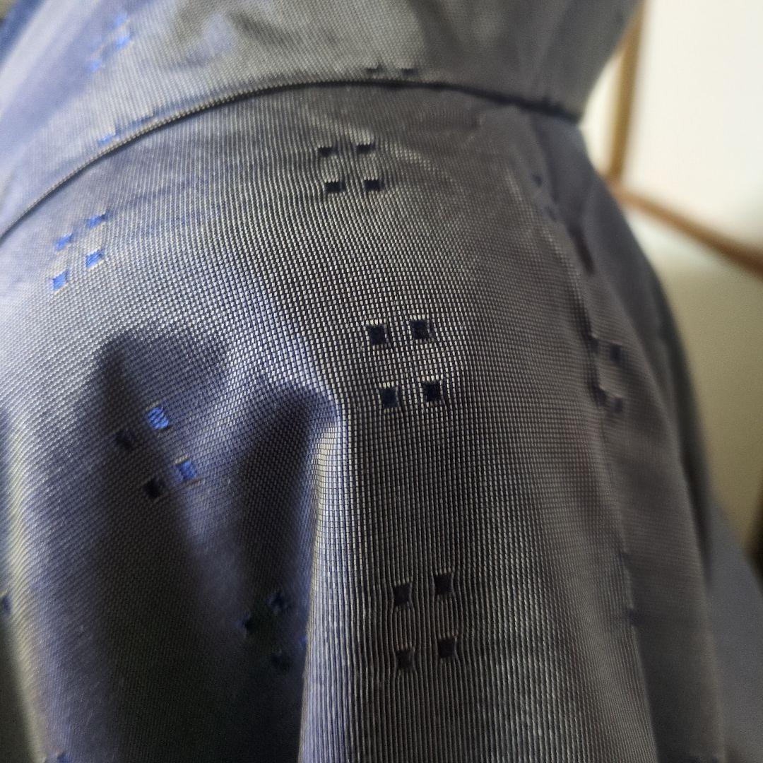 美品 伊勢丹扱い お召 道中着 裄68 丈109