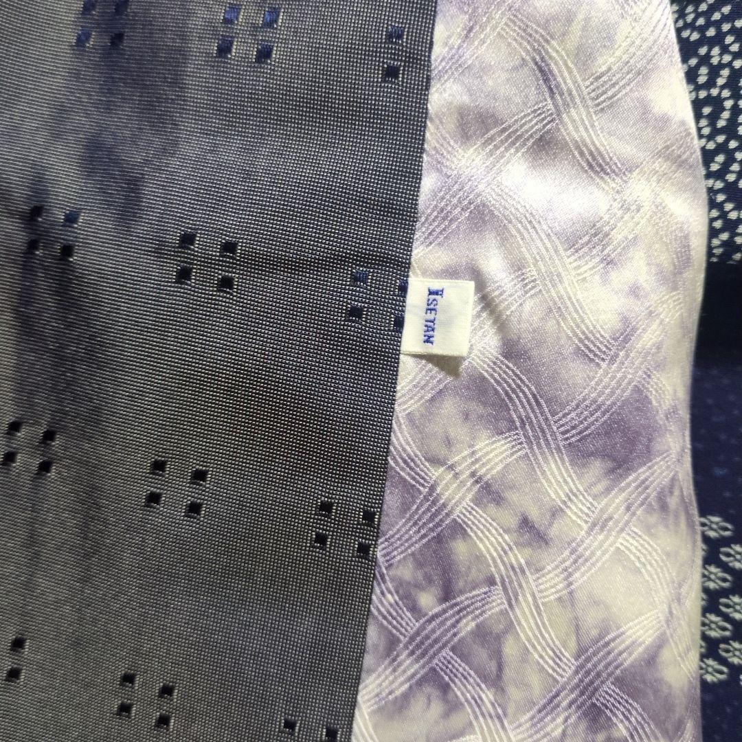 美品 伊勢丹扱い お召 道中着 裄68 丈109