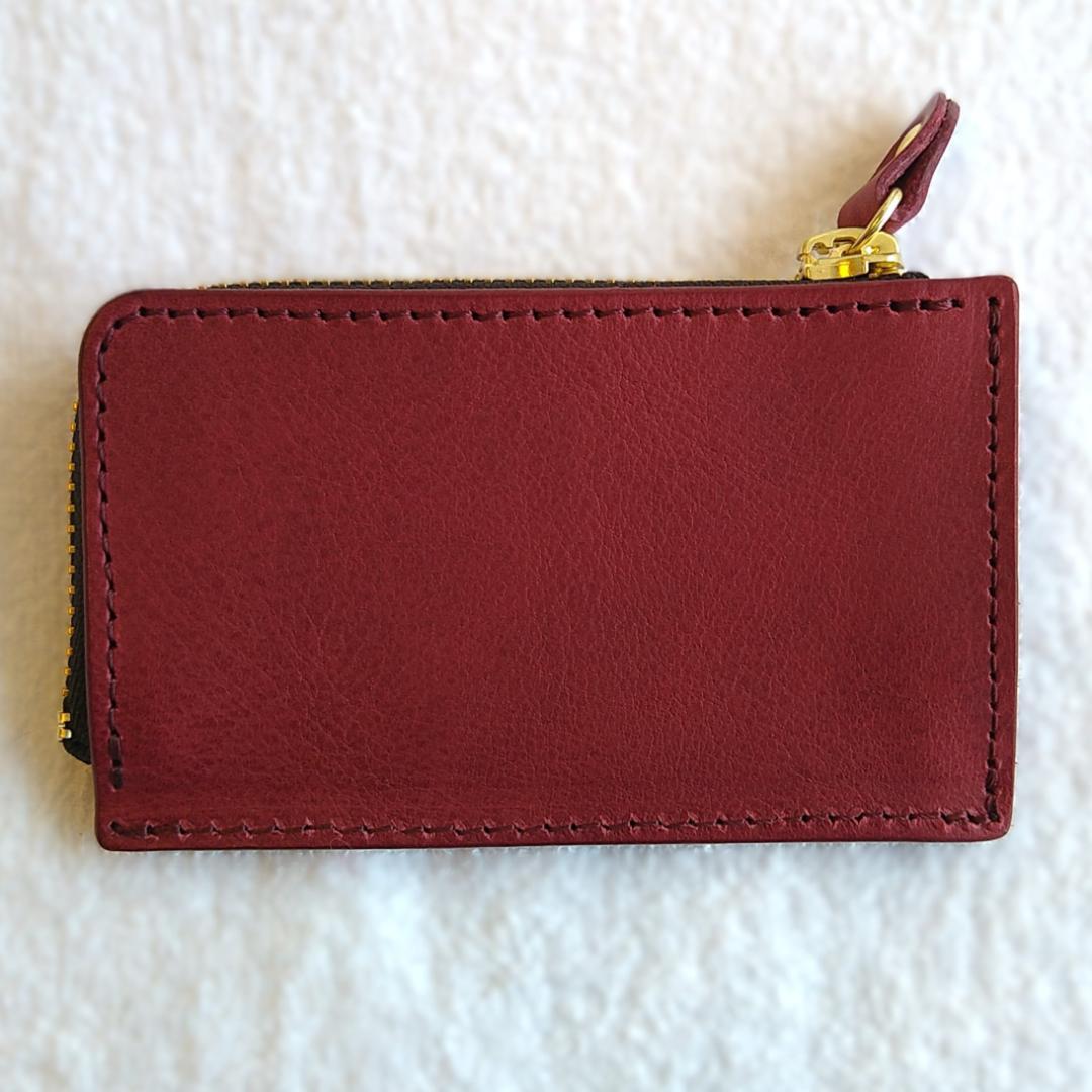 未使用品 bona イボーナ L-zipミニモ・ウォレット 限定色「プラム」