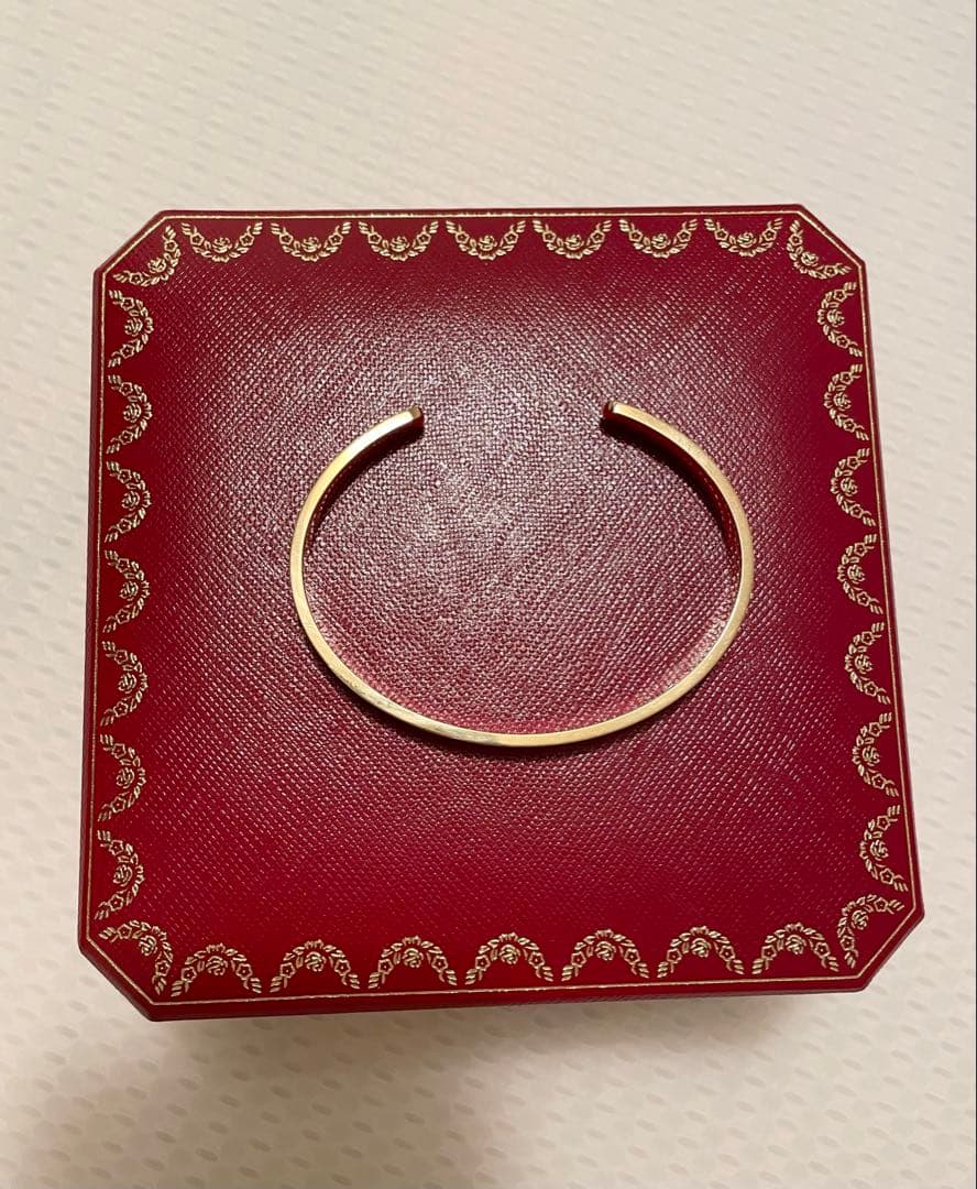 【美品・付属品あり】Cartier オープンラブブレス K18YG #19