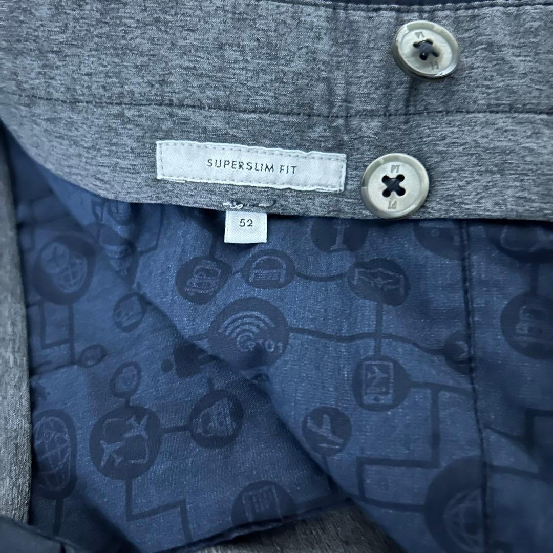 新品 PT TORINO Travel 52 ストレッチ ネイビー スラックス