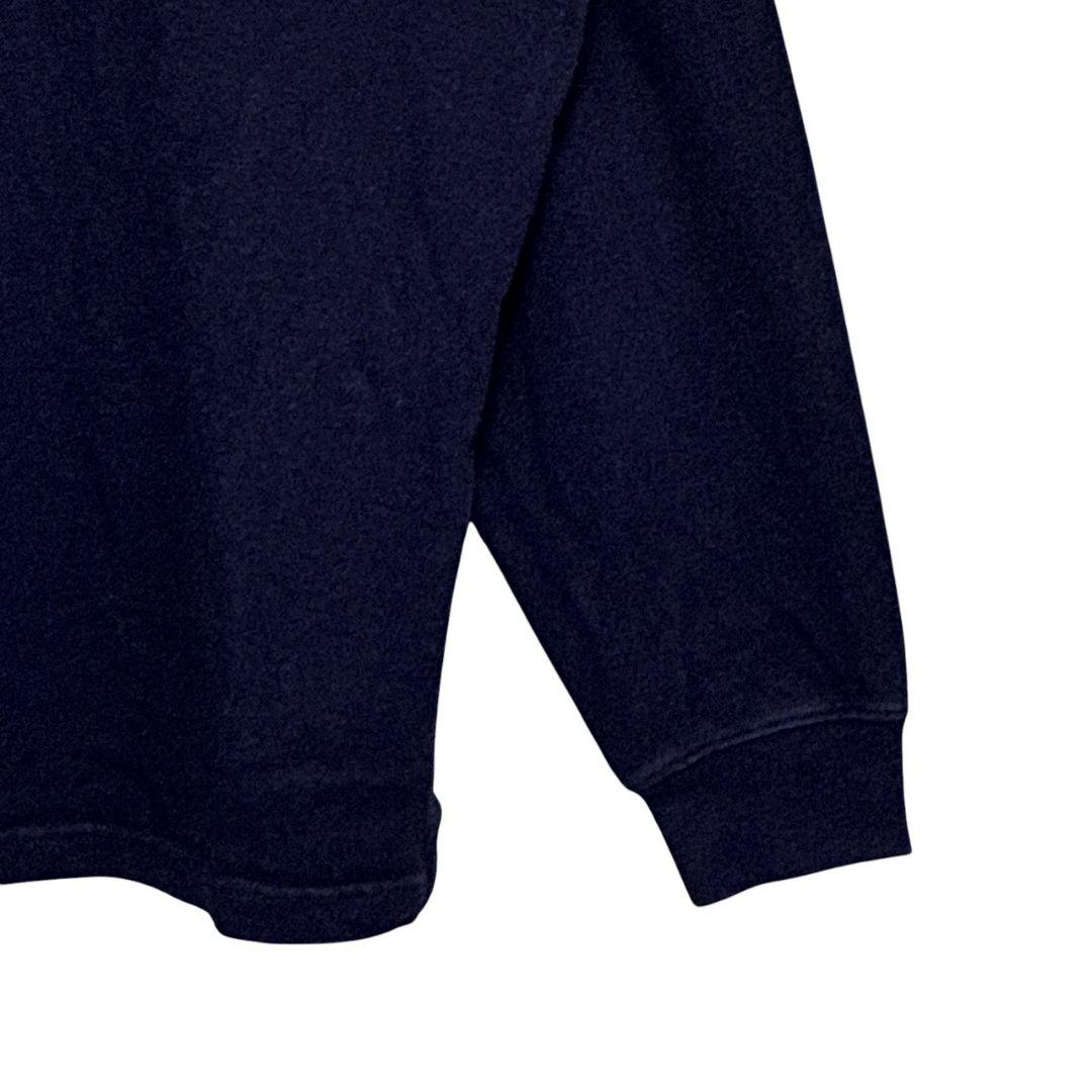 ポロバイラルフローレン ラガーシャツ 刺繍ロゴ ネイビー×イエロー XL相当