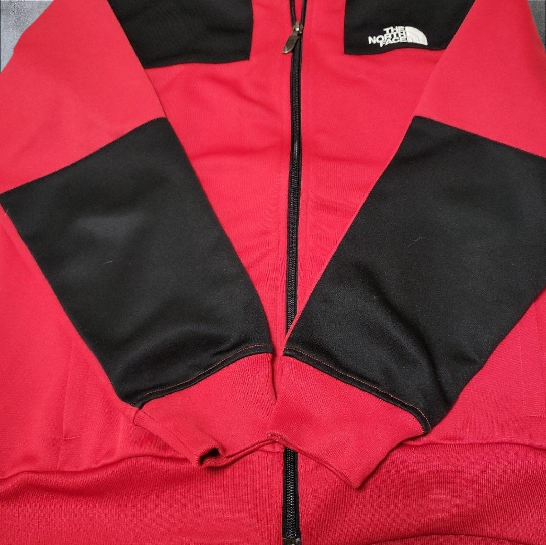美品NORTH FACEノースフェイスジャージ上下セットアップ赤×黒M