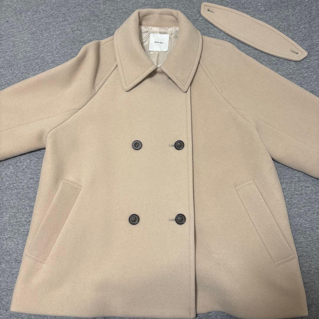 Spick & Span ベージュ ダブルブレスト チェスターコート