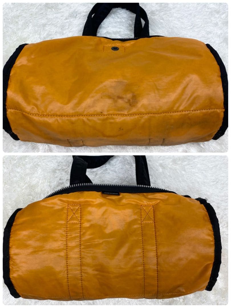 【ロゴ鮮明✨外観美品】POTER TANKER ミニボストン　ドラムバッグ　黒