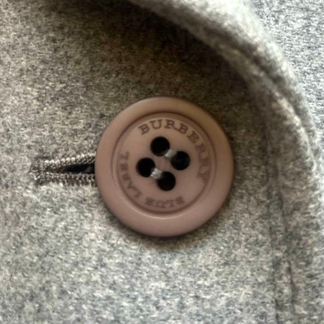 極美品 バーバリーブルーレーベル ロングコー トアンゴラ混 ノバチェック 38