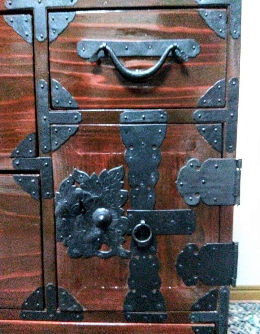 【アンティーク】仙台箪笥　時代箪笥　ローチェスト　洋服タンス