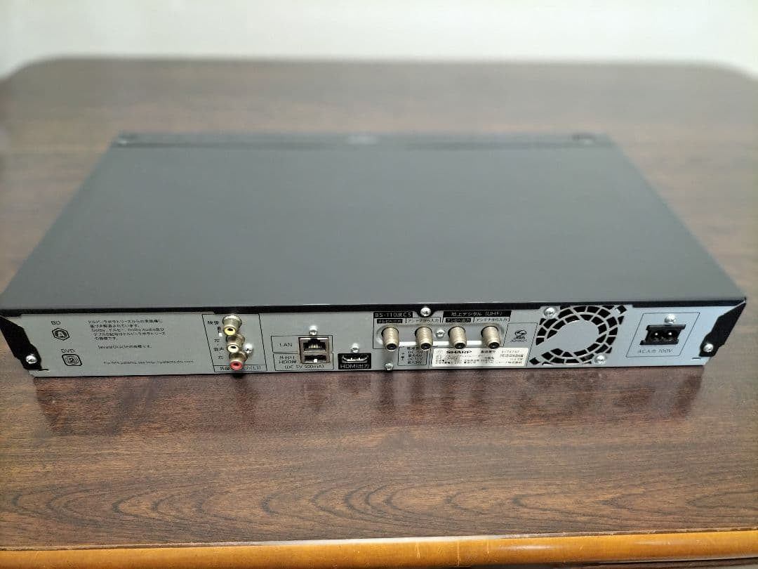 SHARP　BD-W580　シャープ ブルーレイレコーダー　2番組同時録画