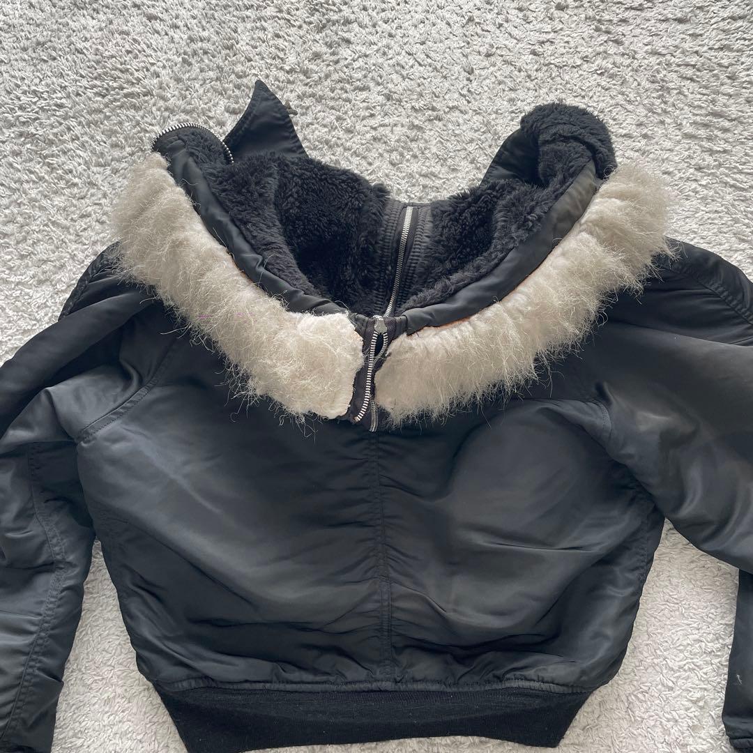 ALPHA USA製 N-2Bフライトジャケット 80s 90s ブラック 短丈